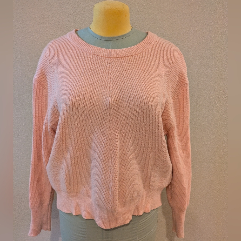 Elodie Peach Knit Sweater, Size L